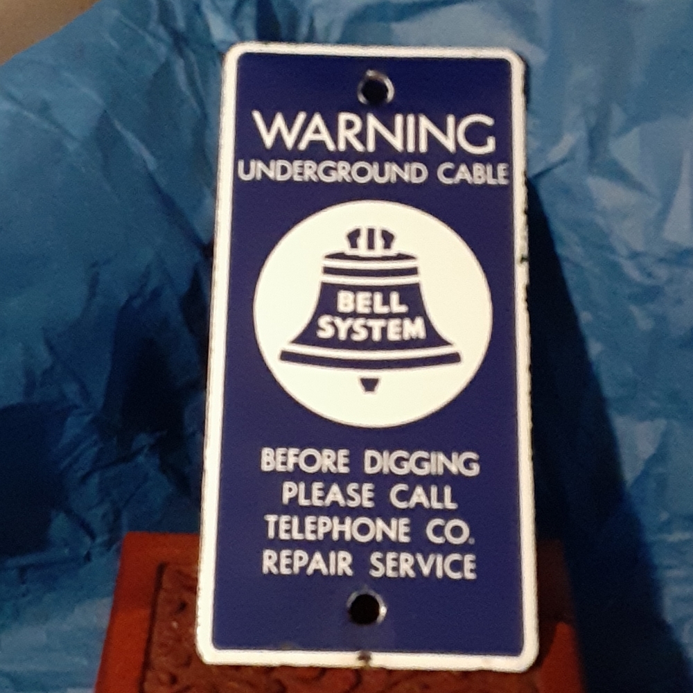 Vintage Bell System cable marker